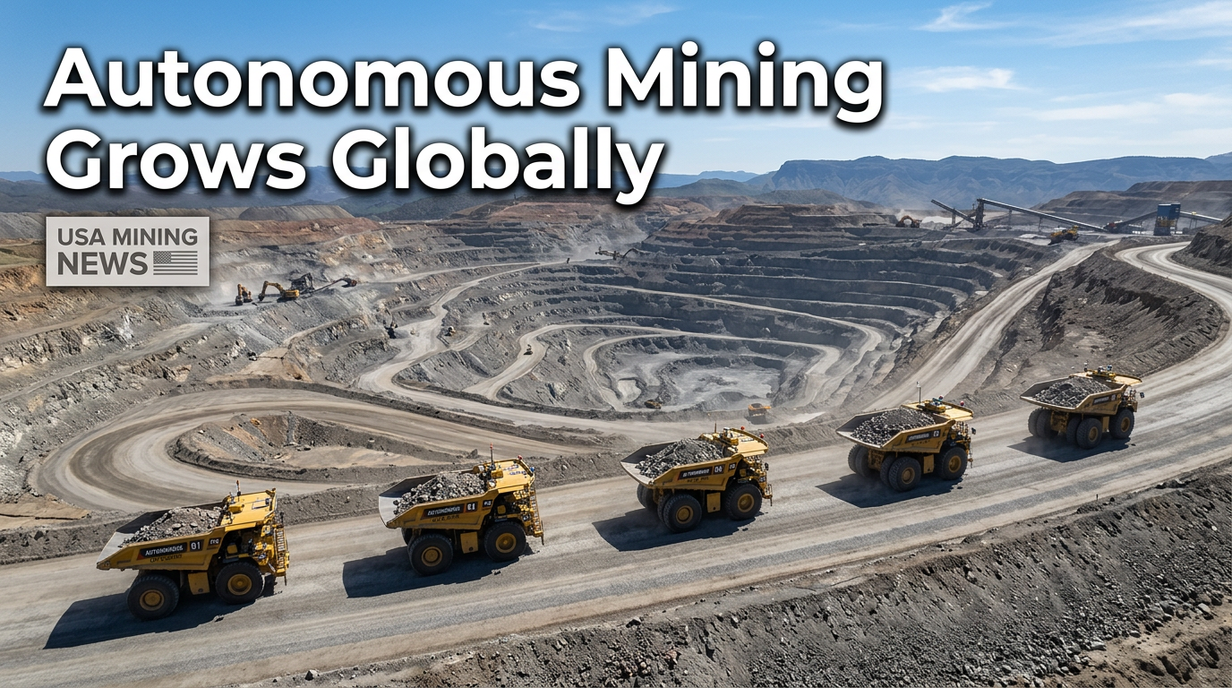Adoption of autonomous mining equipment rapidly growing at sites